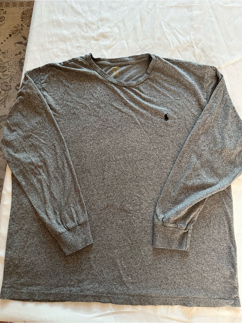 Polo by Ralph Lauren Heather Gray Long-Sleeve Crewneck Tee